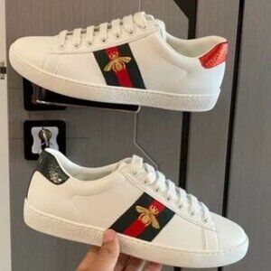 Gucci Ace Bee White Sneakers Shoes for Women